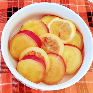 電子レンジで作る★さつまいものレモン煮